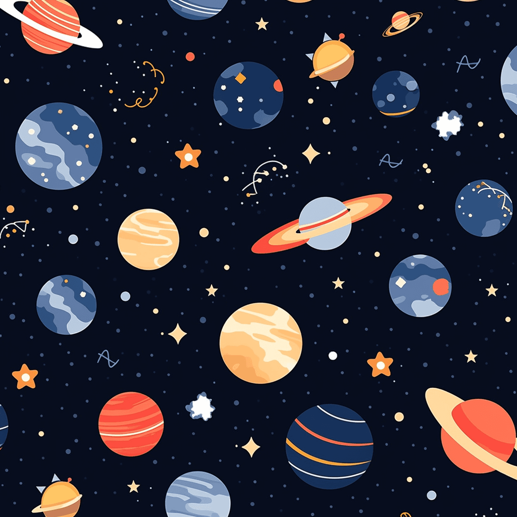 Cosmic Downtown original repeating artwork