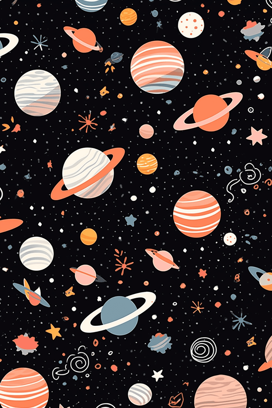 Cosmic Picnic original repeating artwork