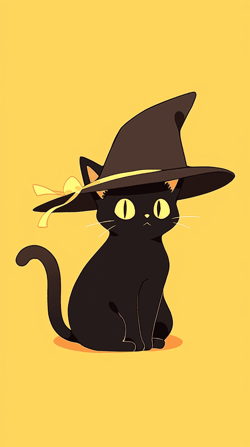 Halloween Cat Glow original repeating artwork