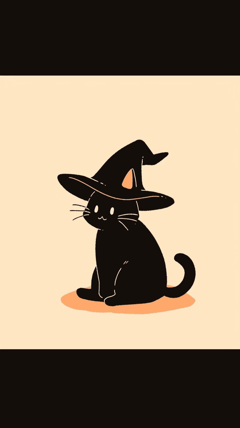 Halloween Cat Prism original repeating artwork