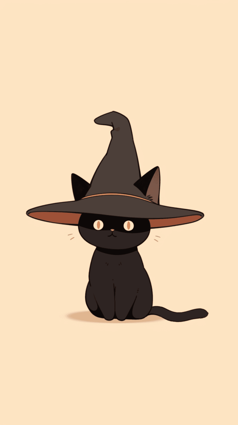 Halloween Cat Gang original repeating artwork