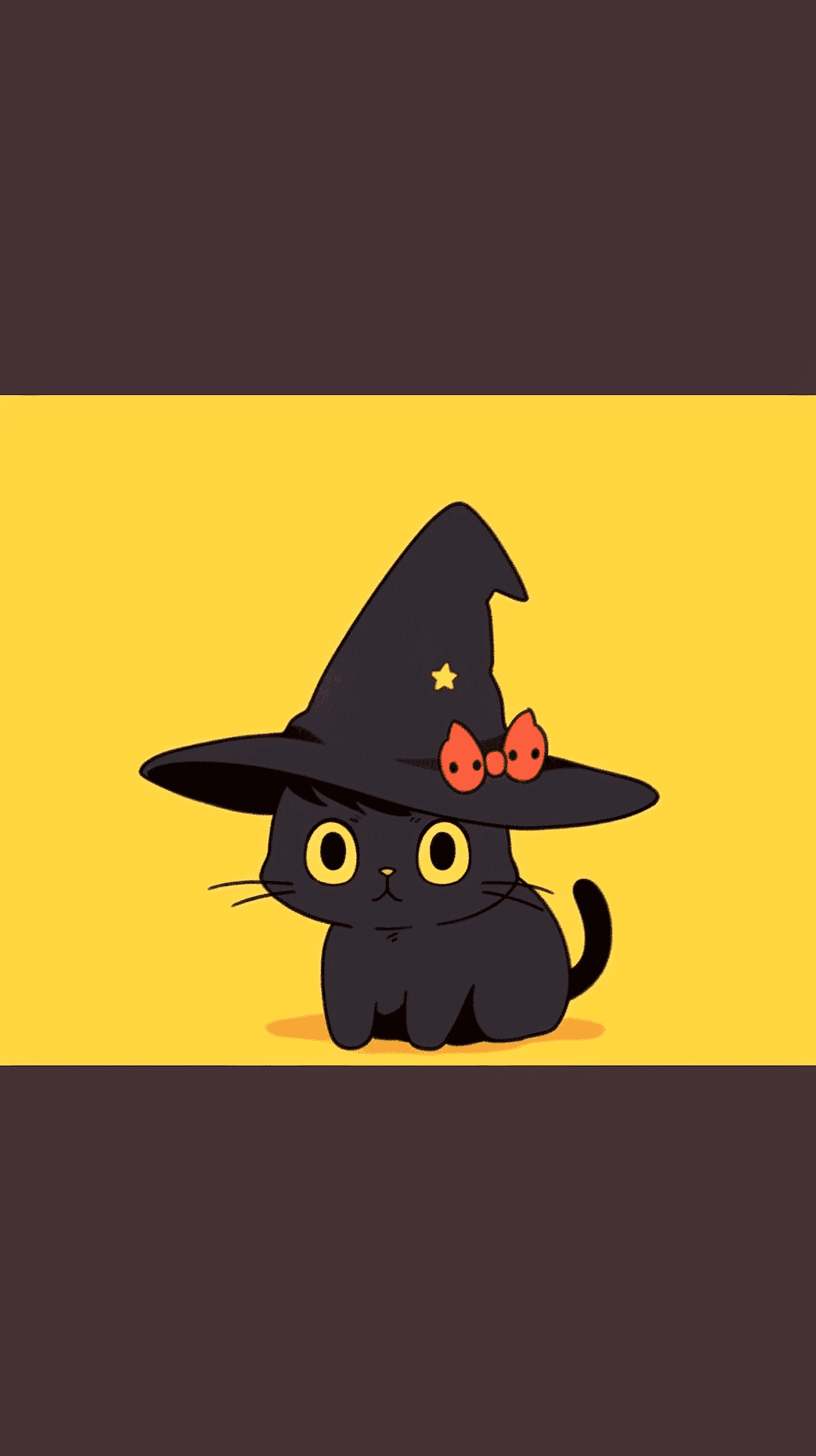 Halloween Cat Pastel original repeating artwork