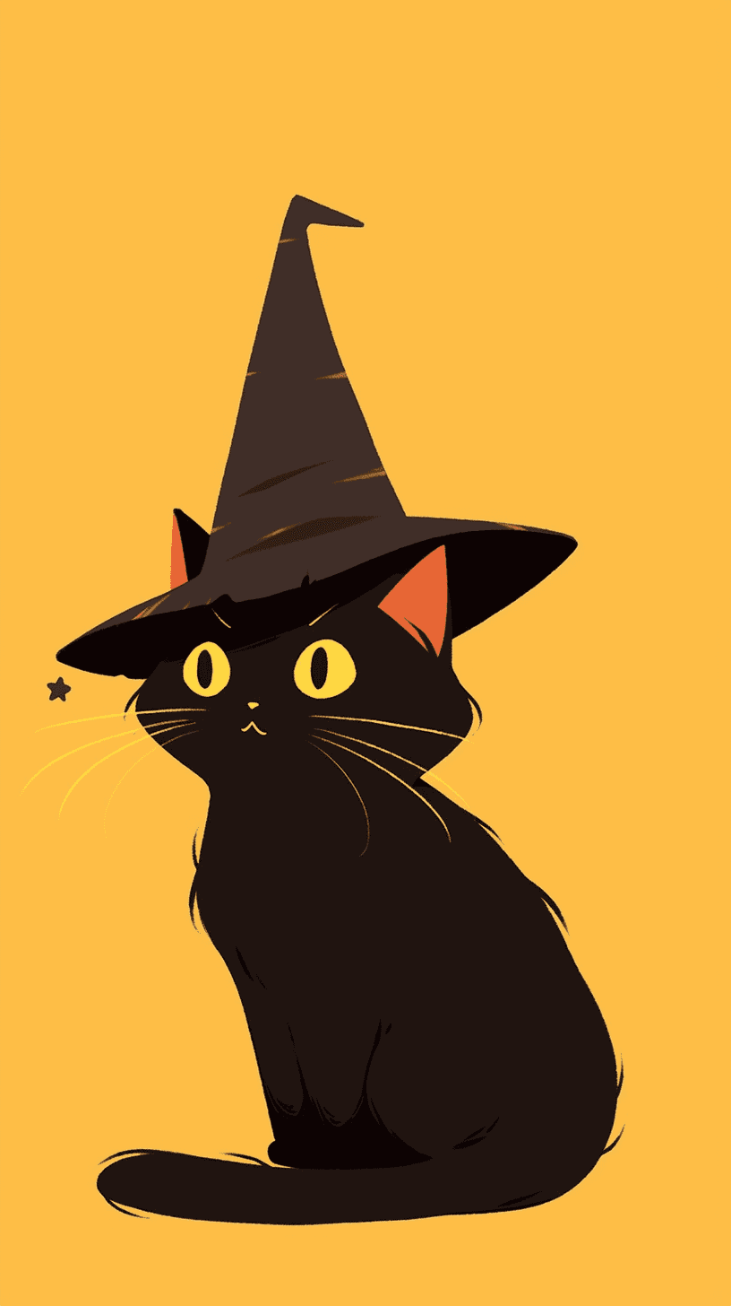 Halloween Cat Parade original repeating artwork