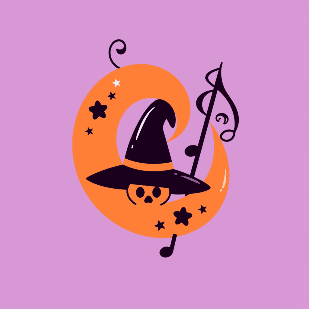 Halloween Hat Gang original repeating artwork