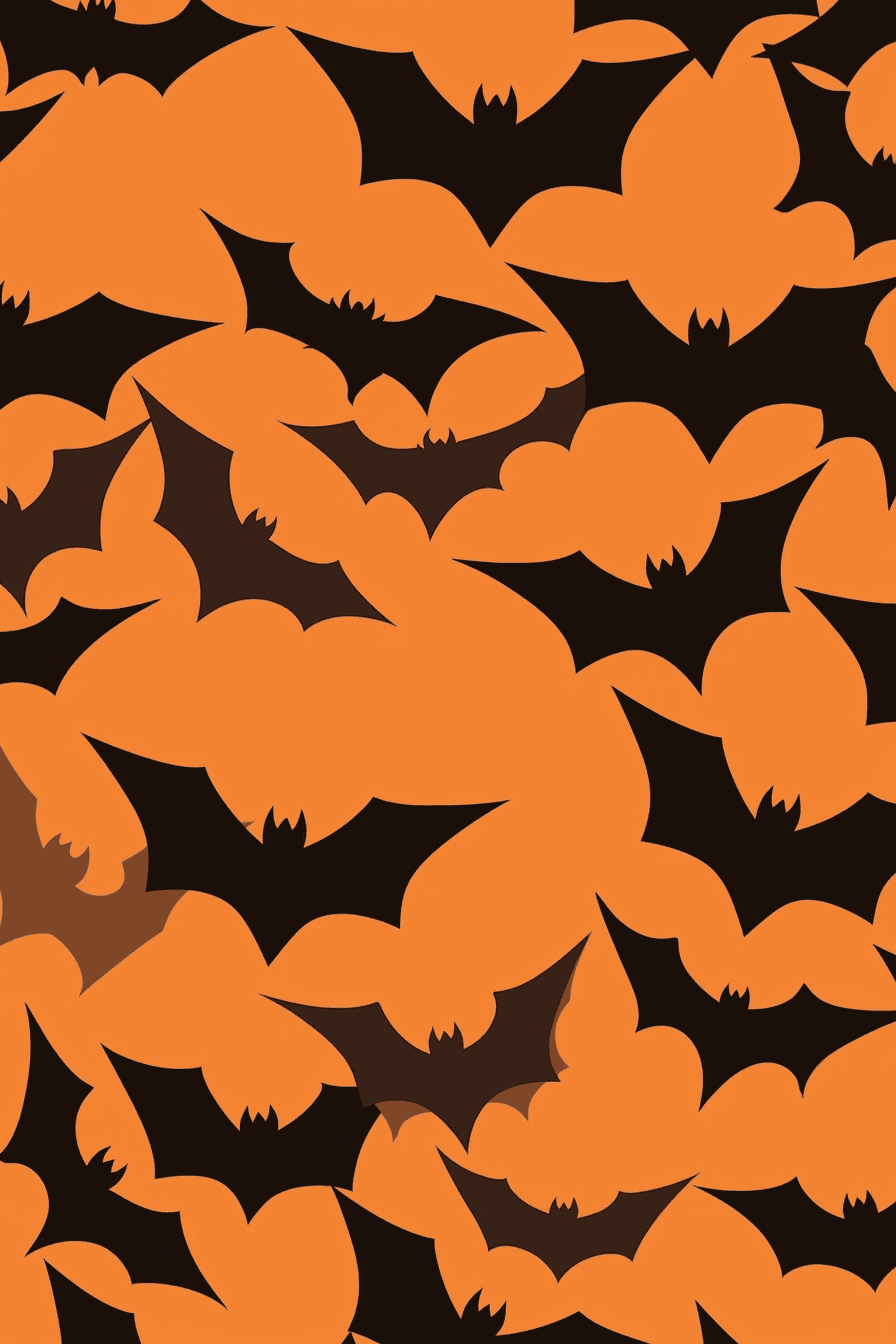 Halloween Bat Dusk original repeating artwork