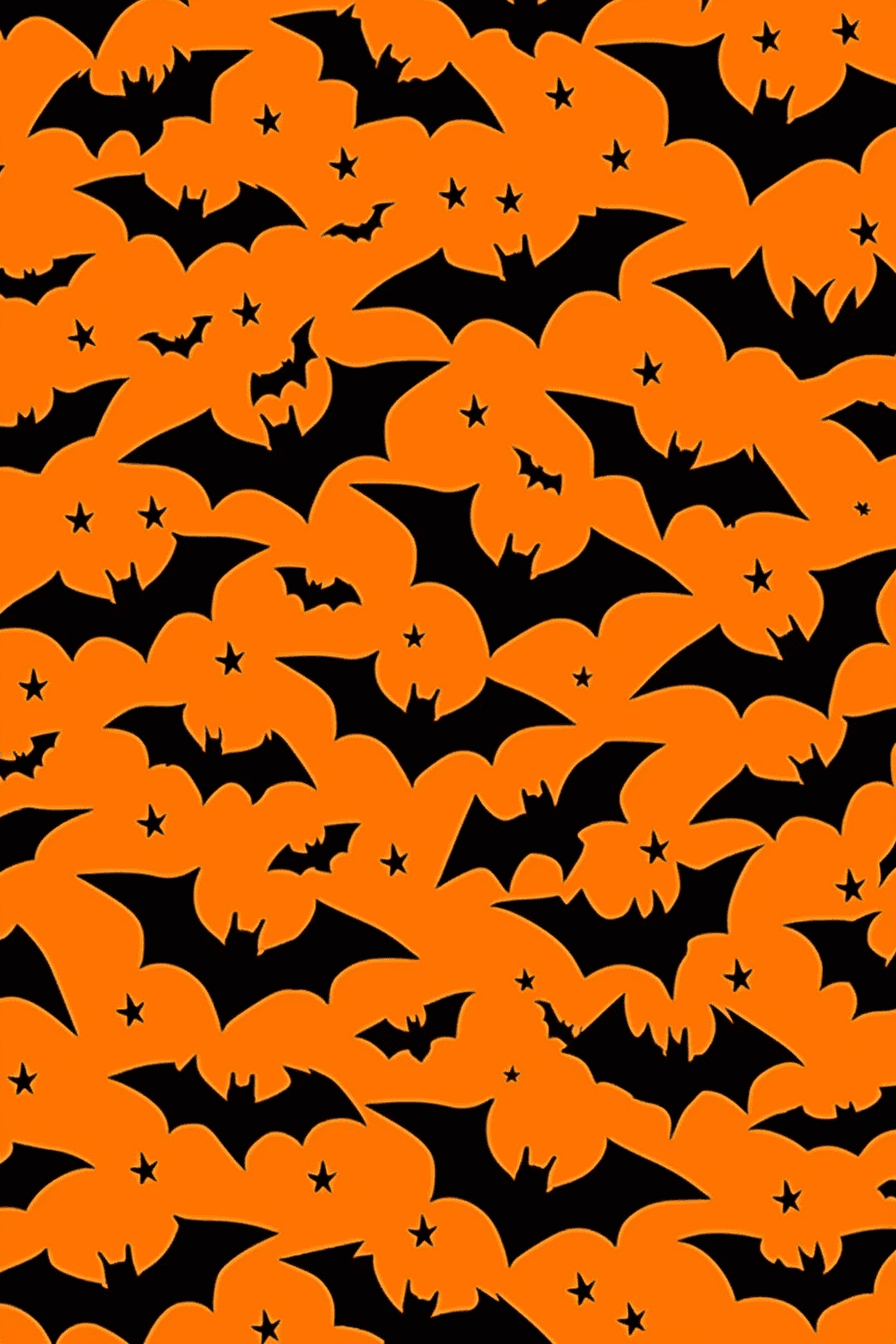 Halloween Bat Grow original repeating artwork