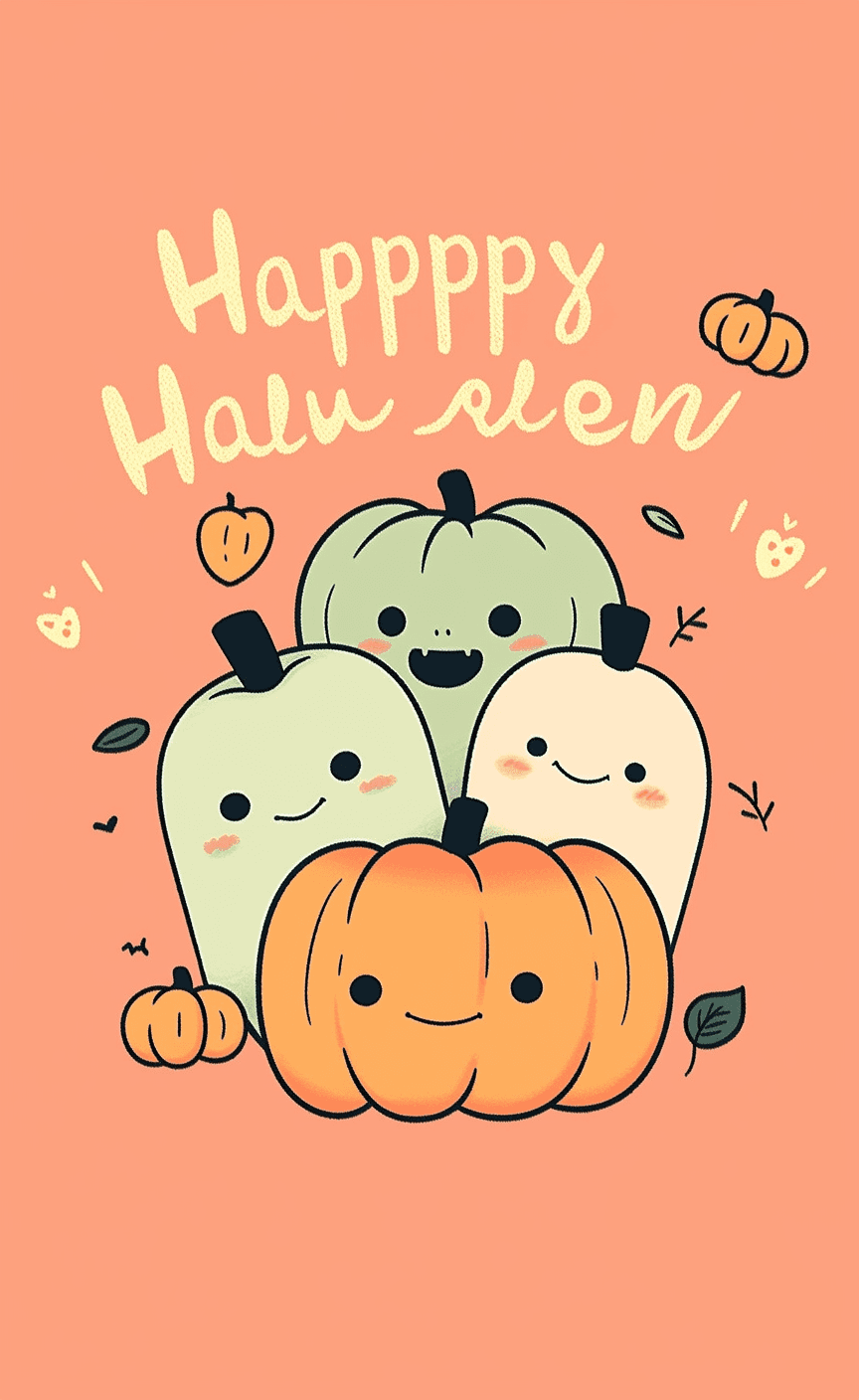 Halloween Pumpkin 005 original repeating artwork