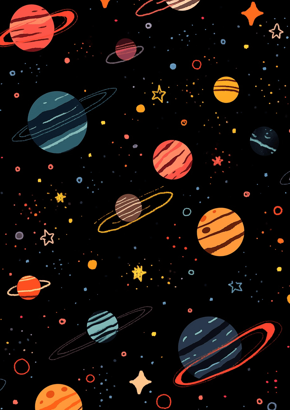 Cosmic Valley original repeating artwork