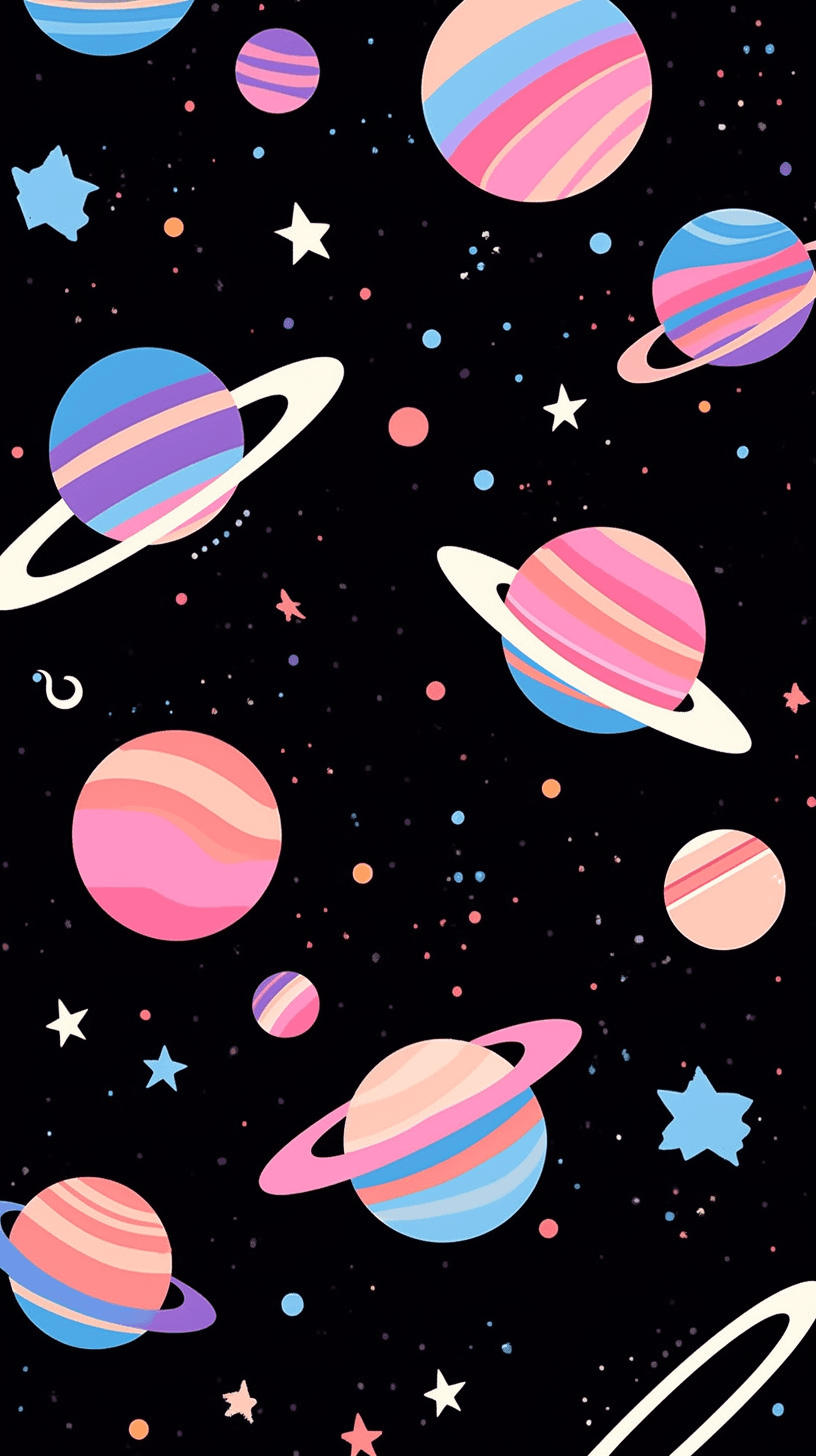 Cosmic Flip original repeating artwork