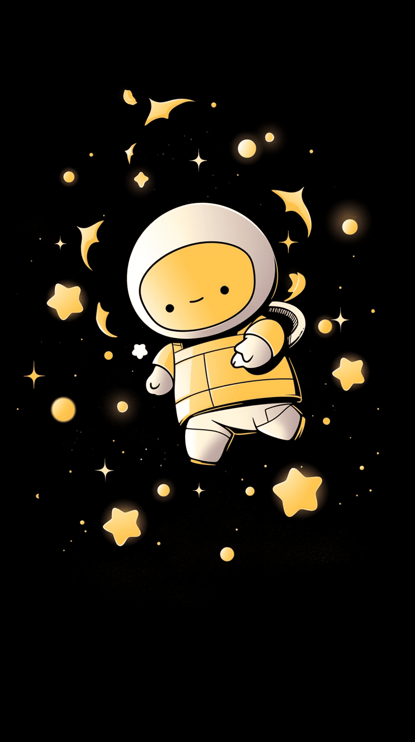 Astronaut Shine On original repeating artwork