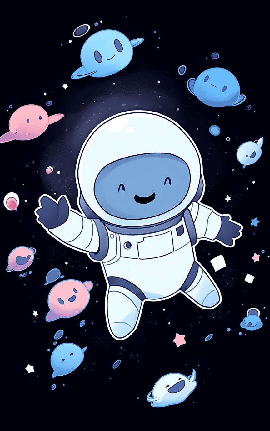 Astronaut Tune original repeating artwork