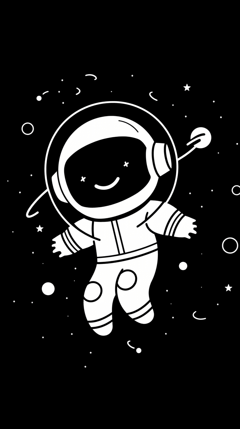 Astronaut Slide original repeating artwork