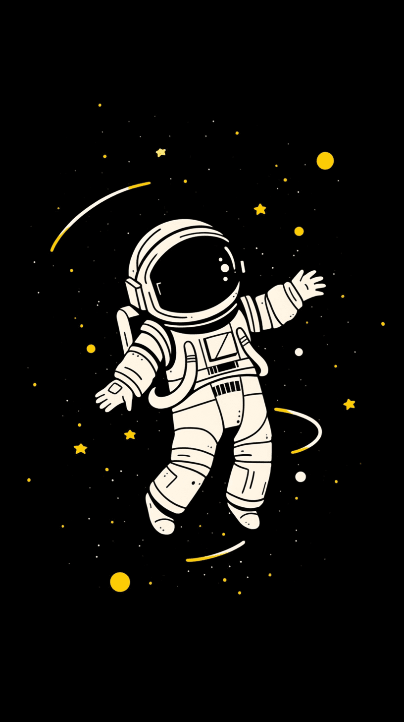 Astronaut Team original repeating artwork