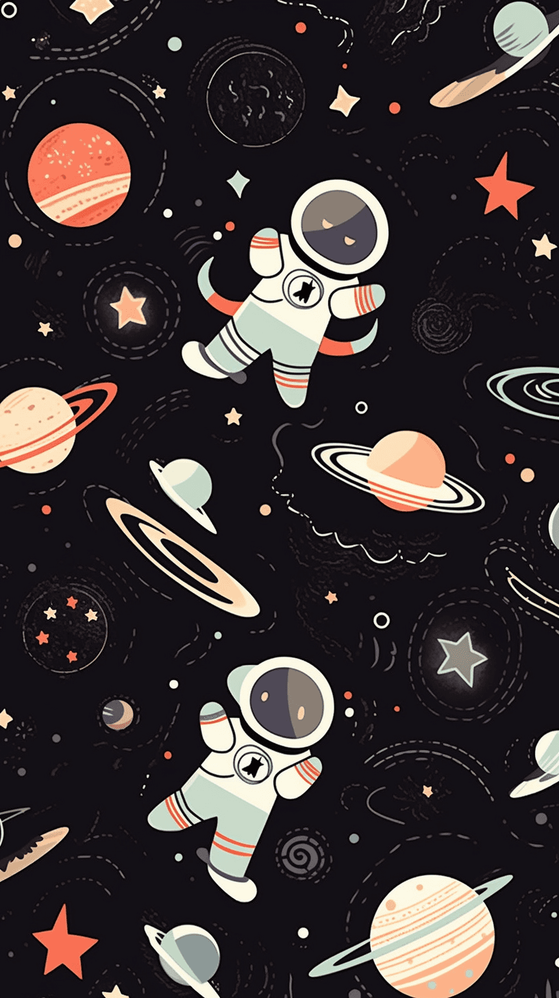 Astronaut 116 original repeating artwork