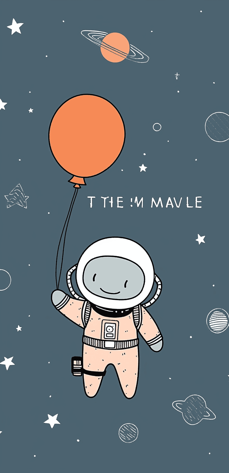 Astronaut Dawn original repeating artwork