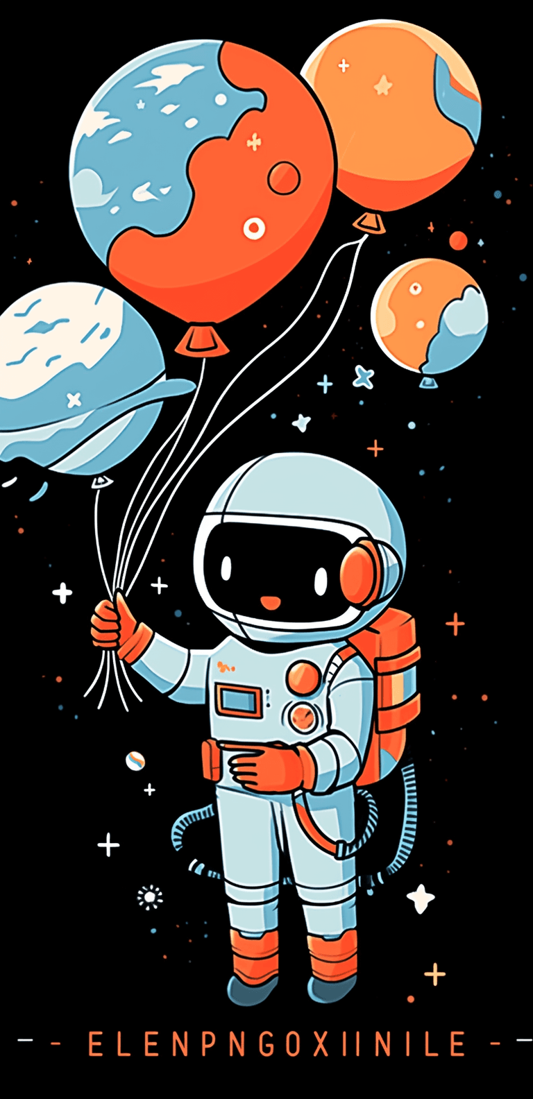 Astronaut Print original repeating artwork