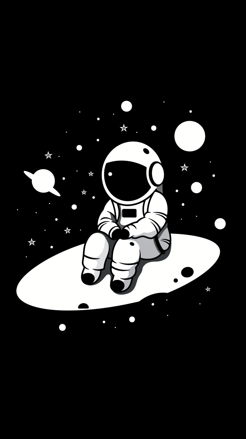 Astronaut Golden original repeating artwork