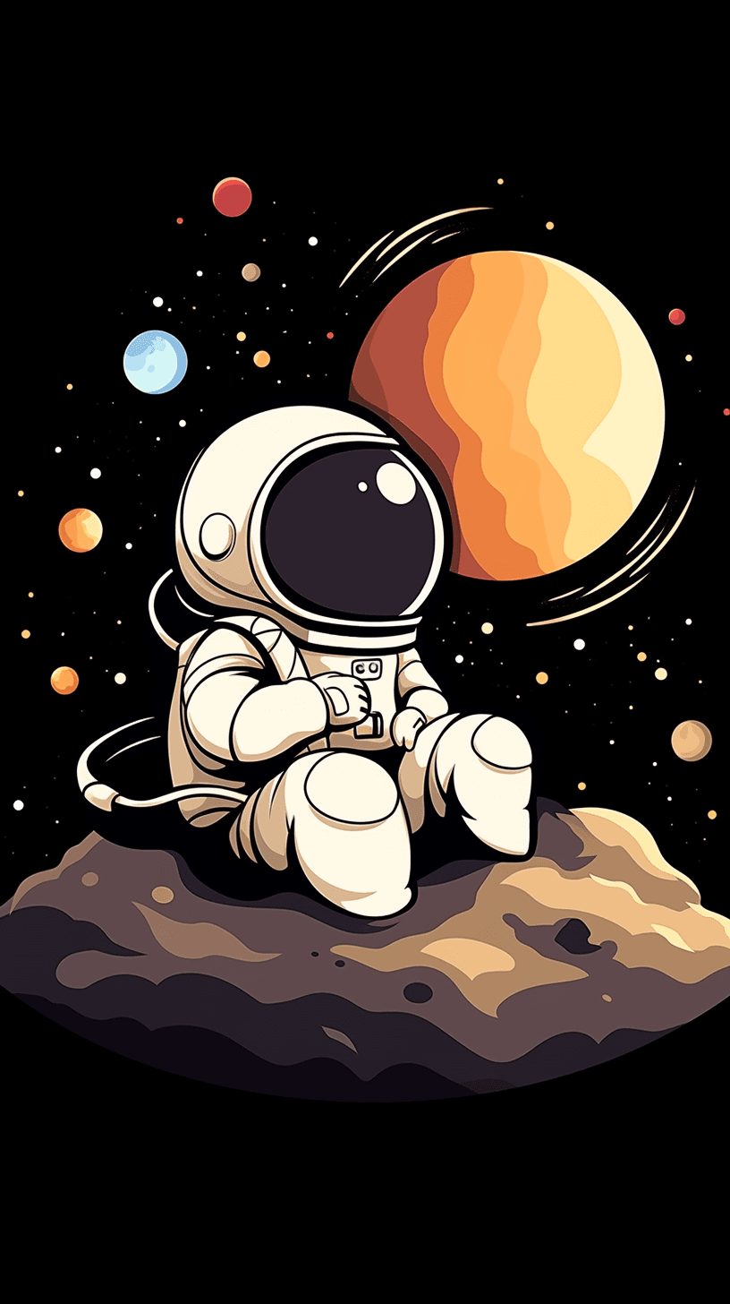 Astronaut 047 original repeating artwork