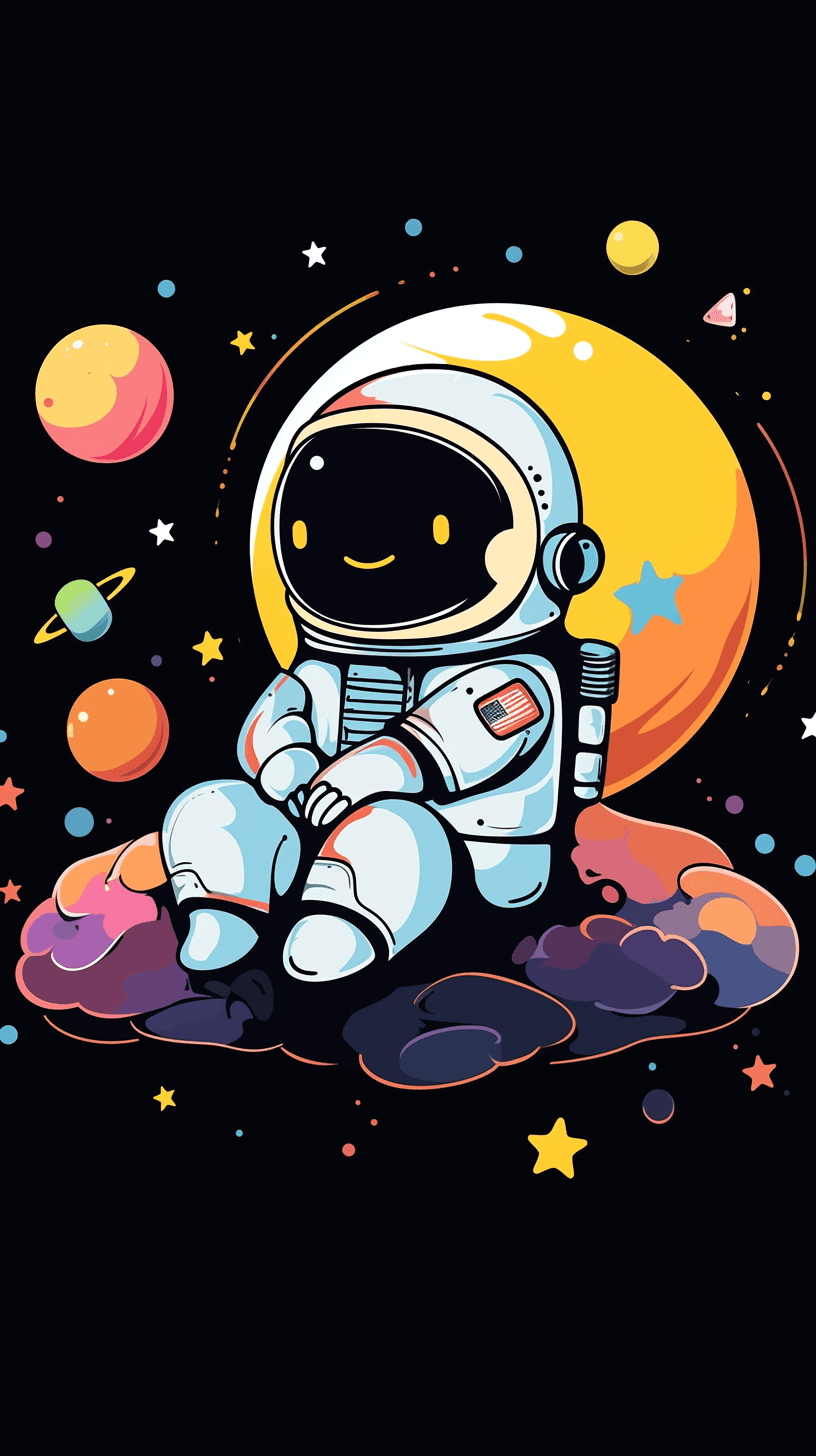 Astronaut Bold original repeating artwork