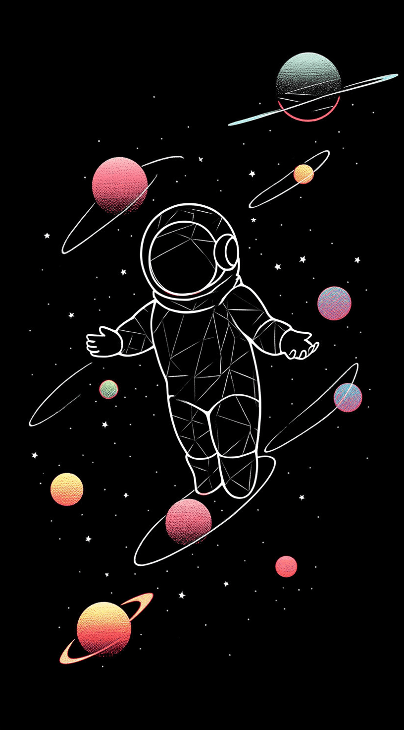 Astronaut Tribe original repeating artwork
