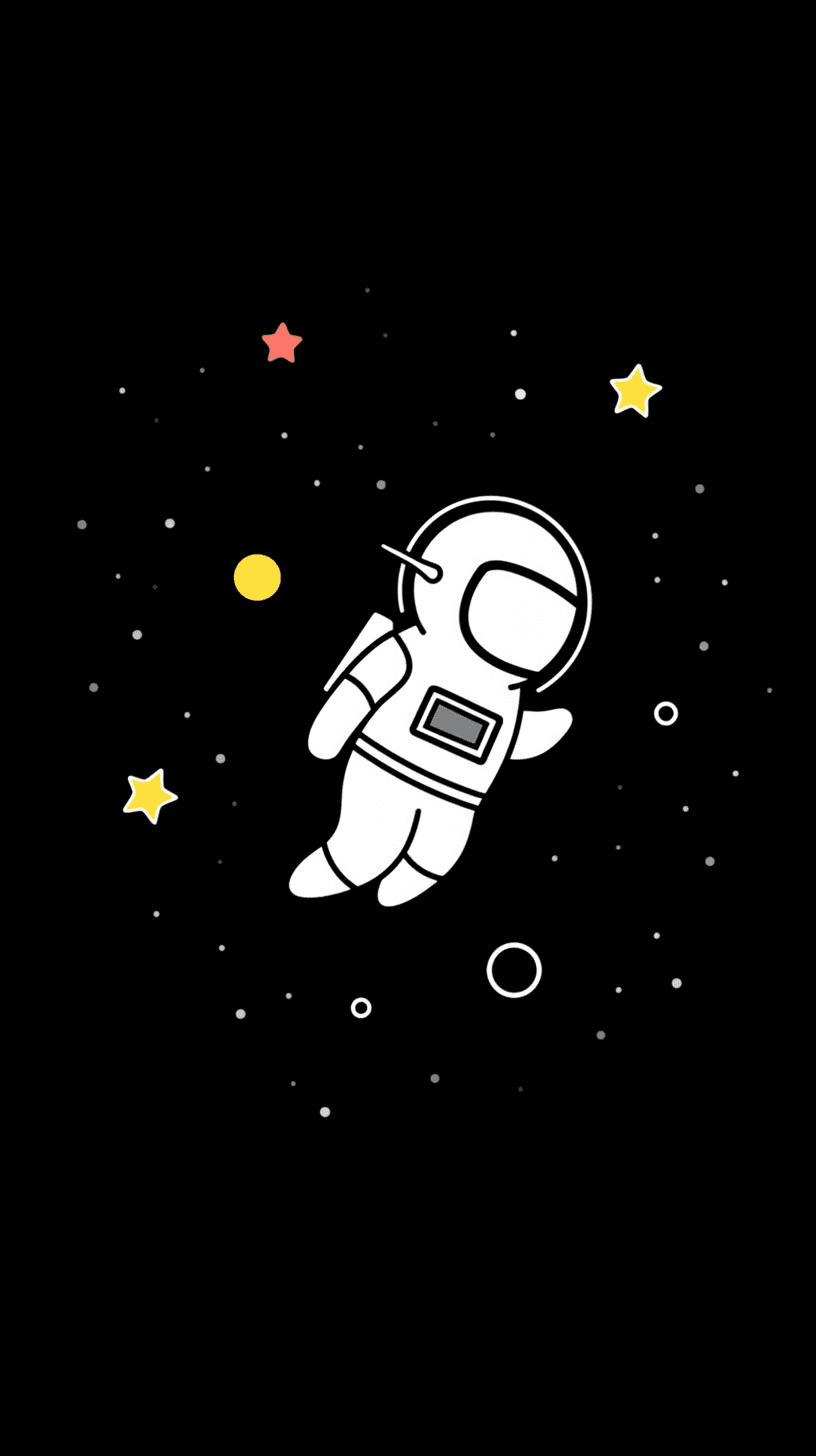 Astronaut Moonlit original repeating artwork