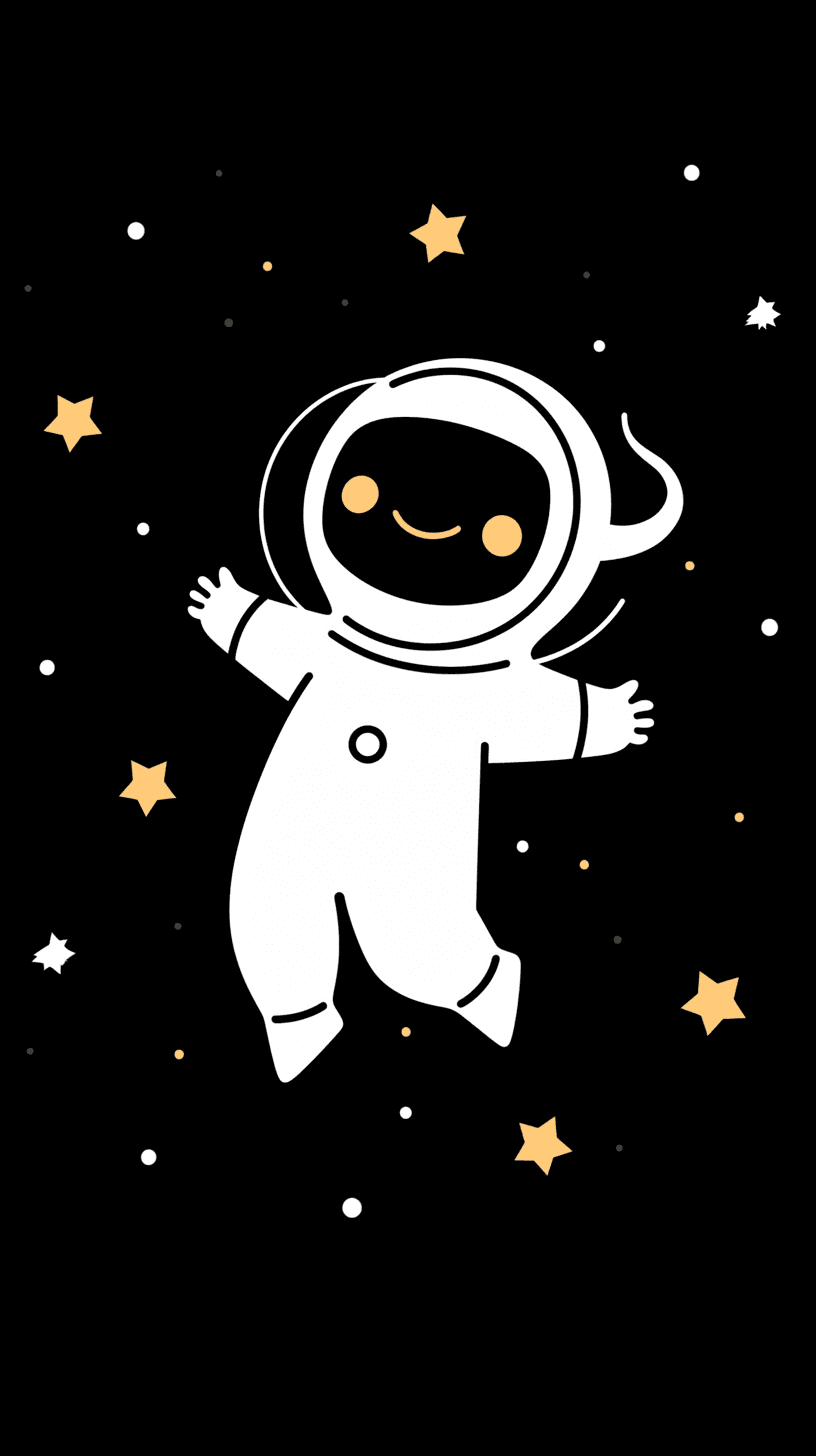 Astronaut Fizz original repeating artwork