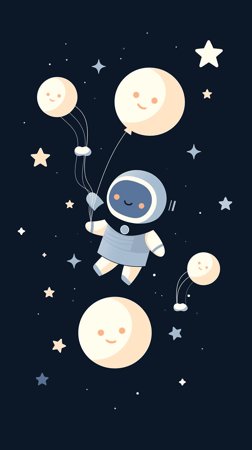 Astronaut Corner original repeating artwork