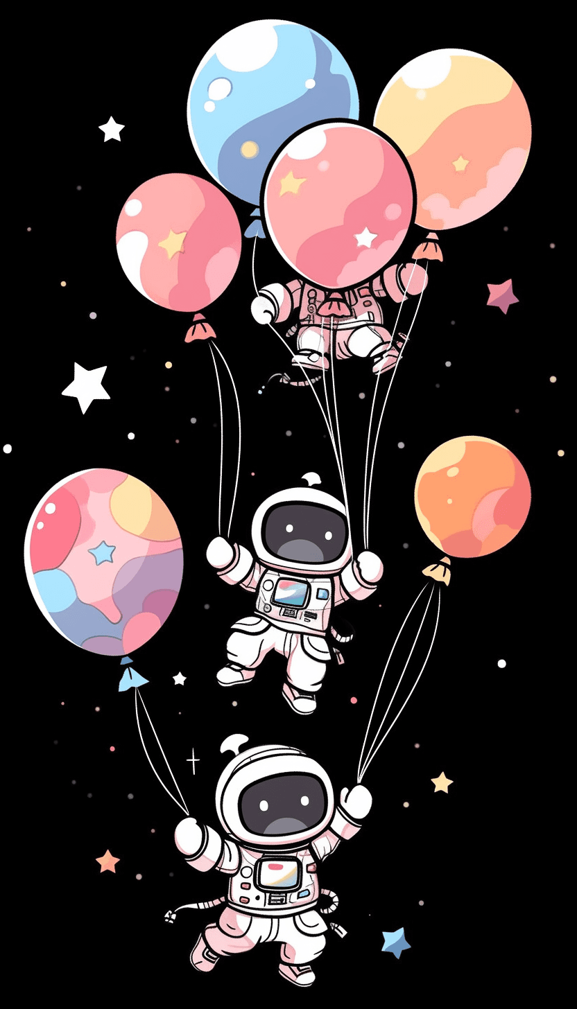 Astronaut Daybreak original repeating artwork