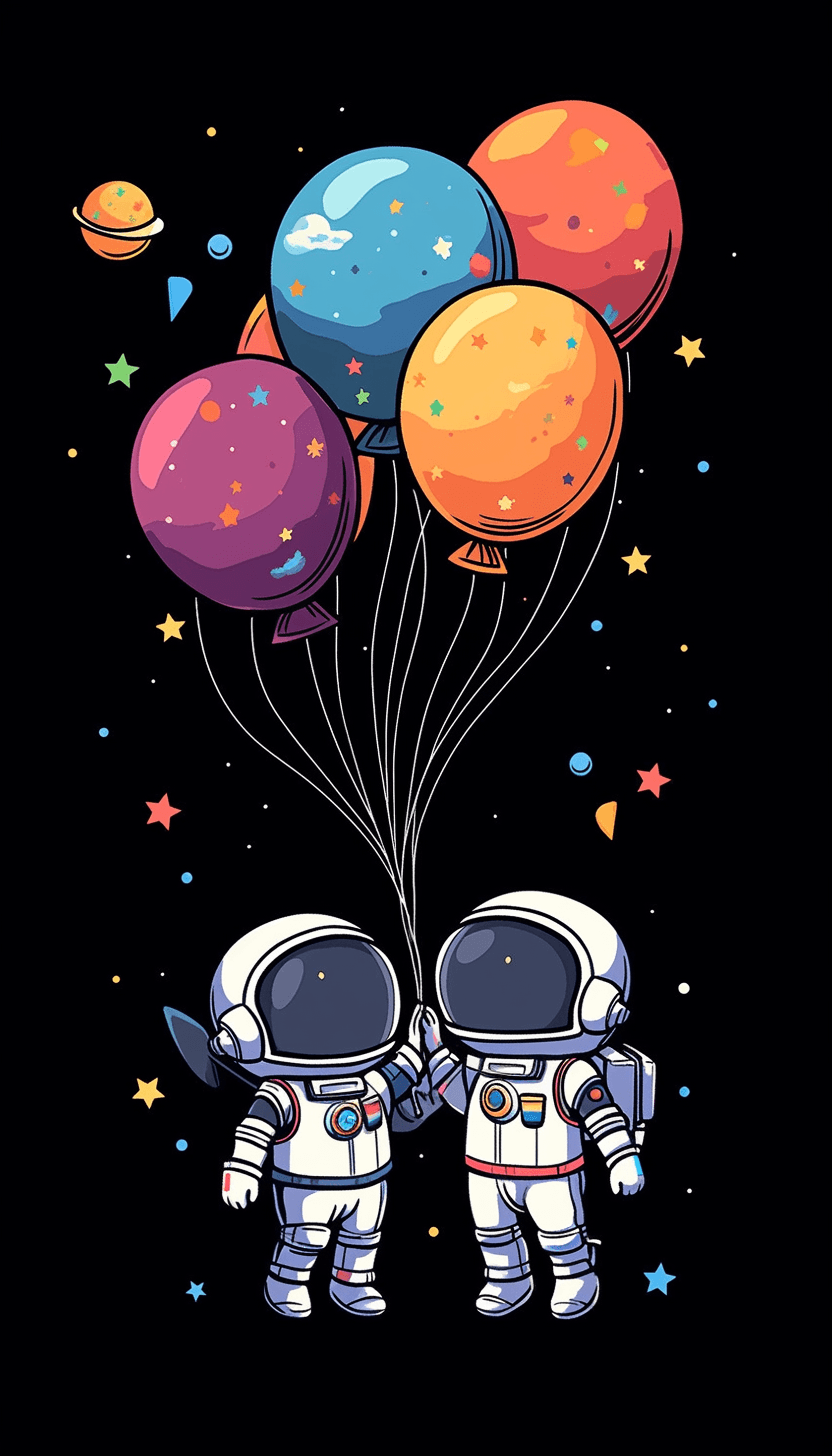 Astronaut Dash original repeating artwork