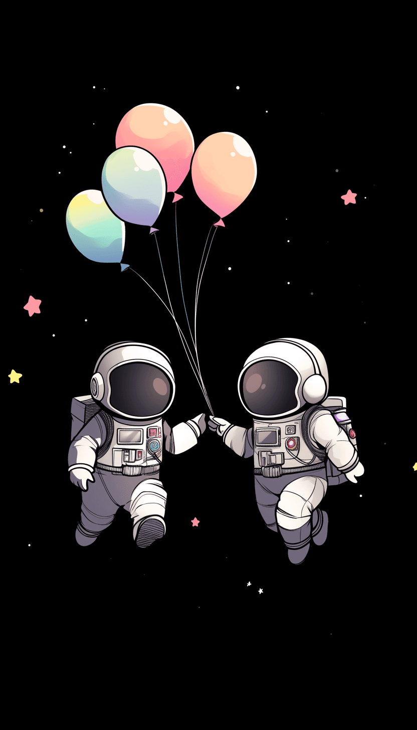 Astronaut Kick original repeating artwork
