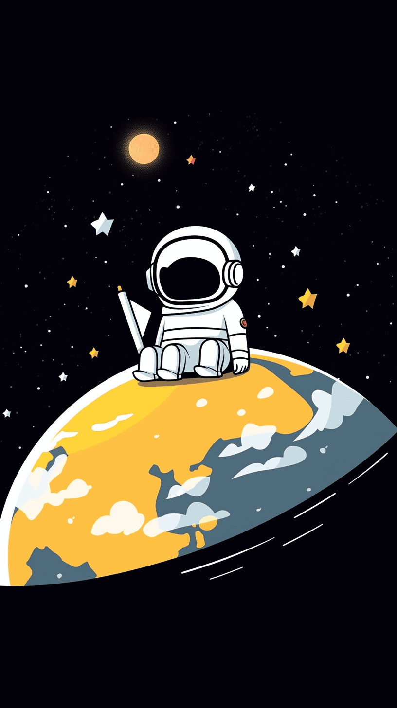 Astronaut 108 original repeating artwork