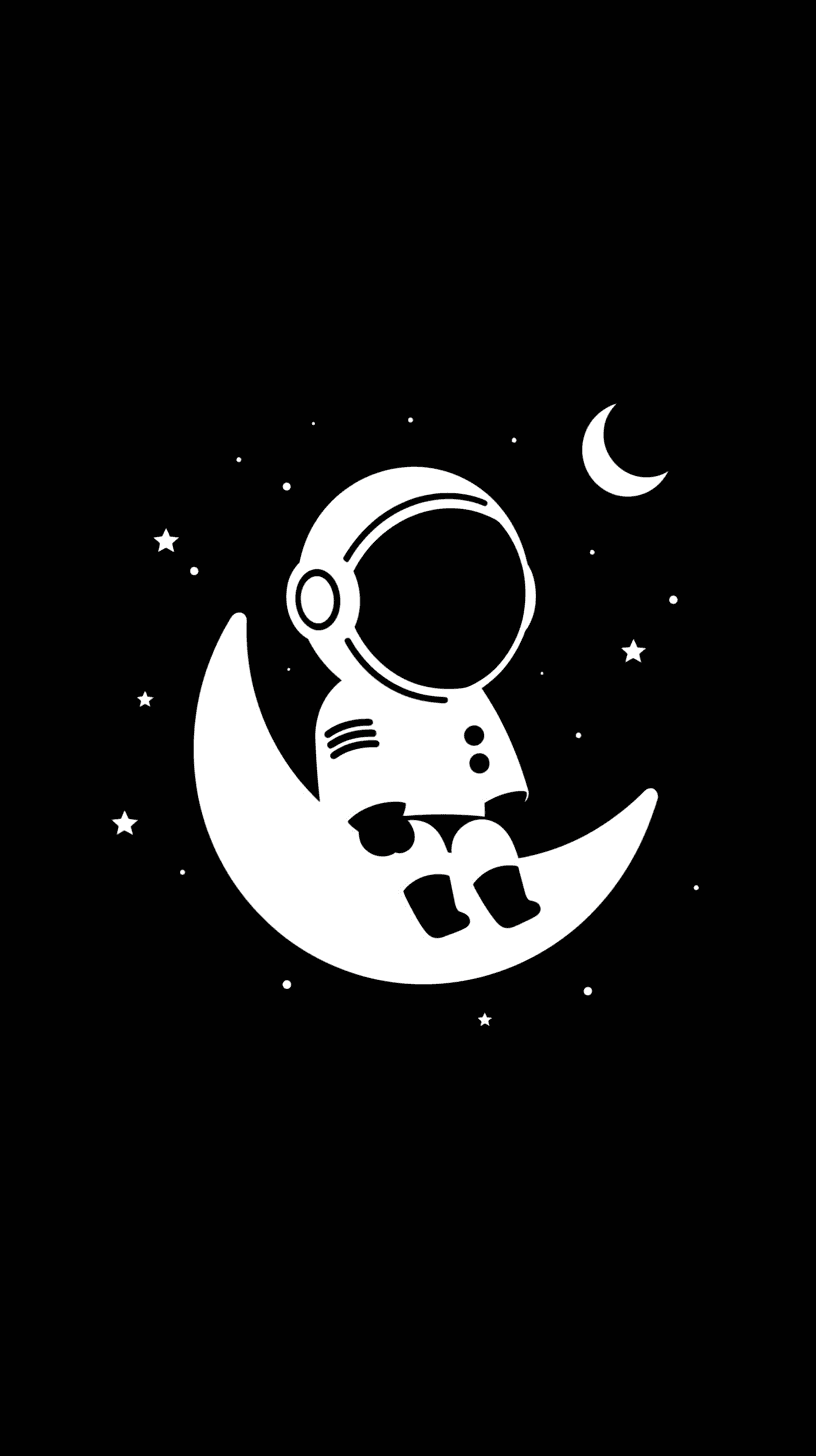 Astronaut Midnight original repeating artwork