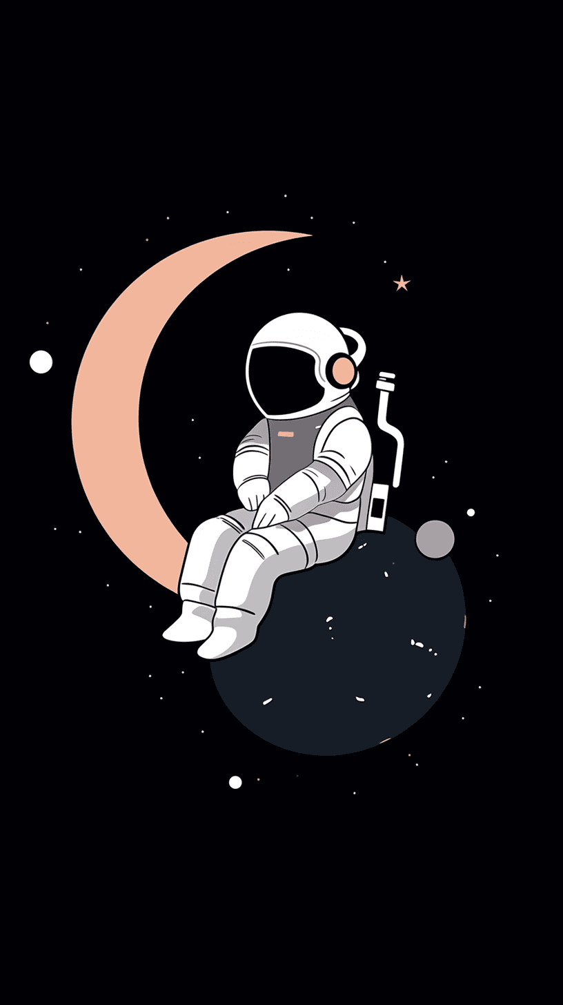 Astronaut Squad original repeating artwork
