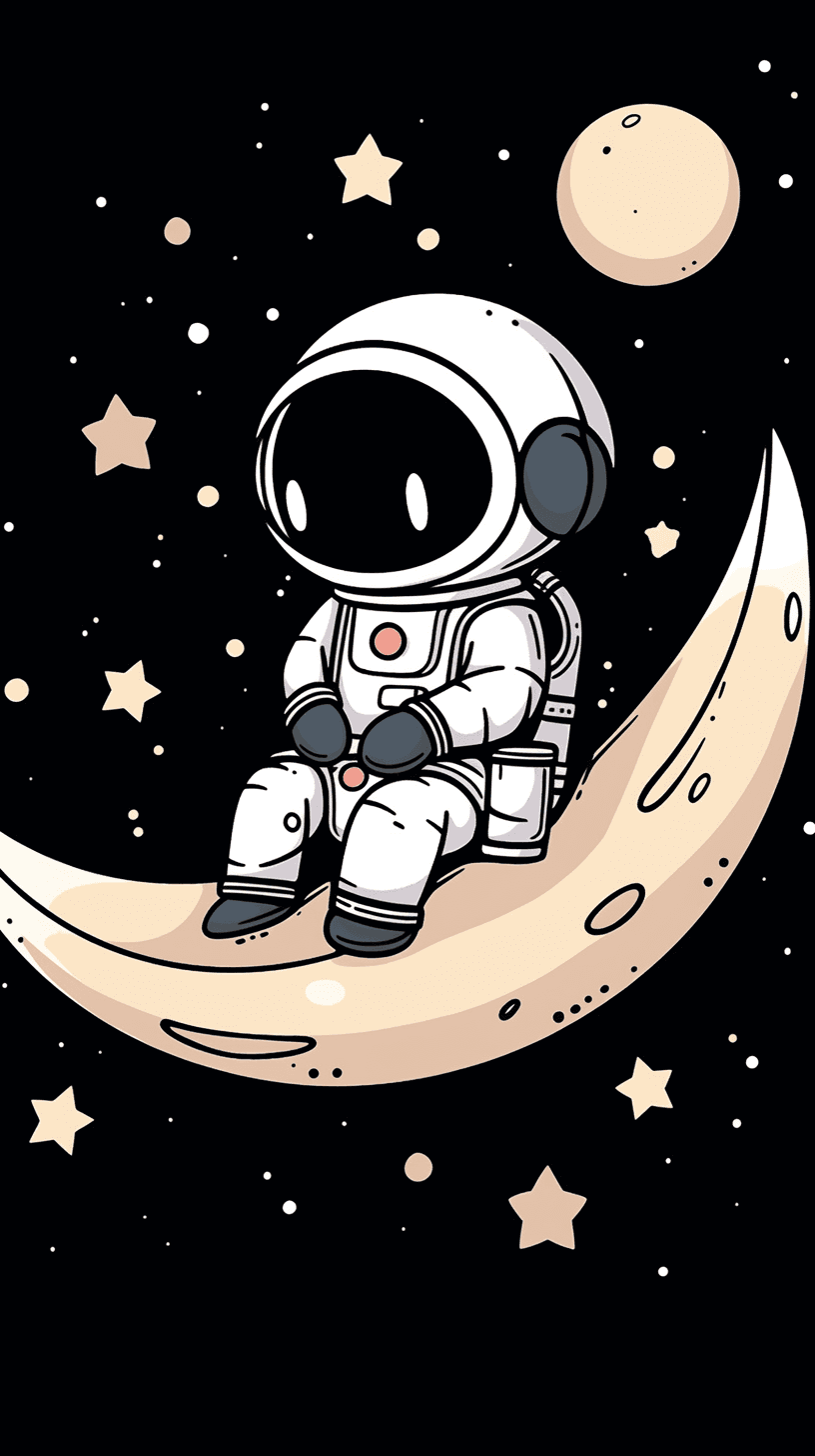 Astronaut Loop original repeating artwork
