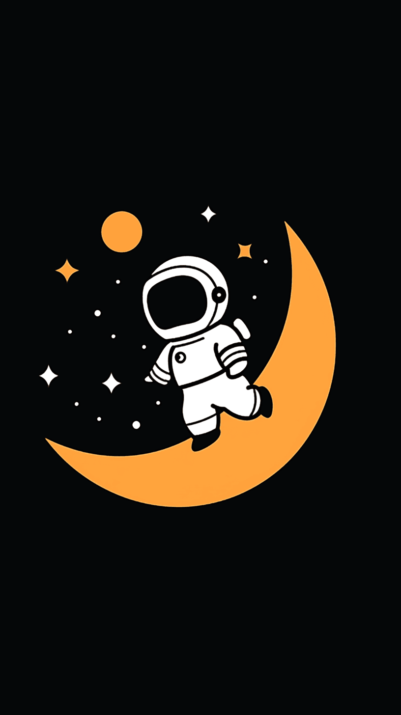 Astronaut Amber original repeating artwork