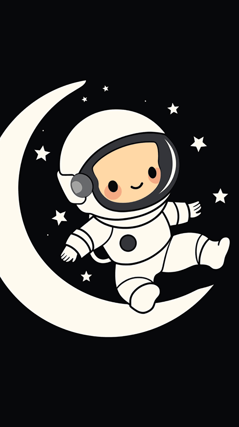 Astronaut Bop original repeating artwork