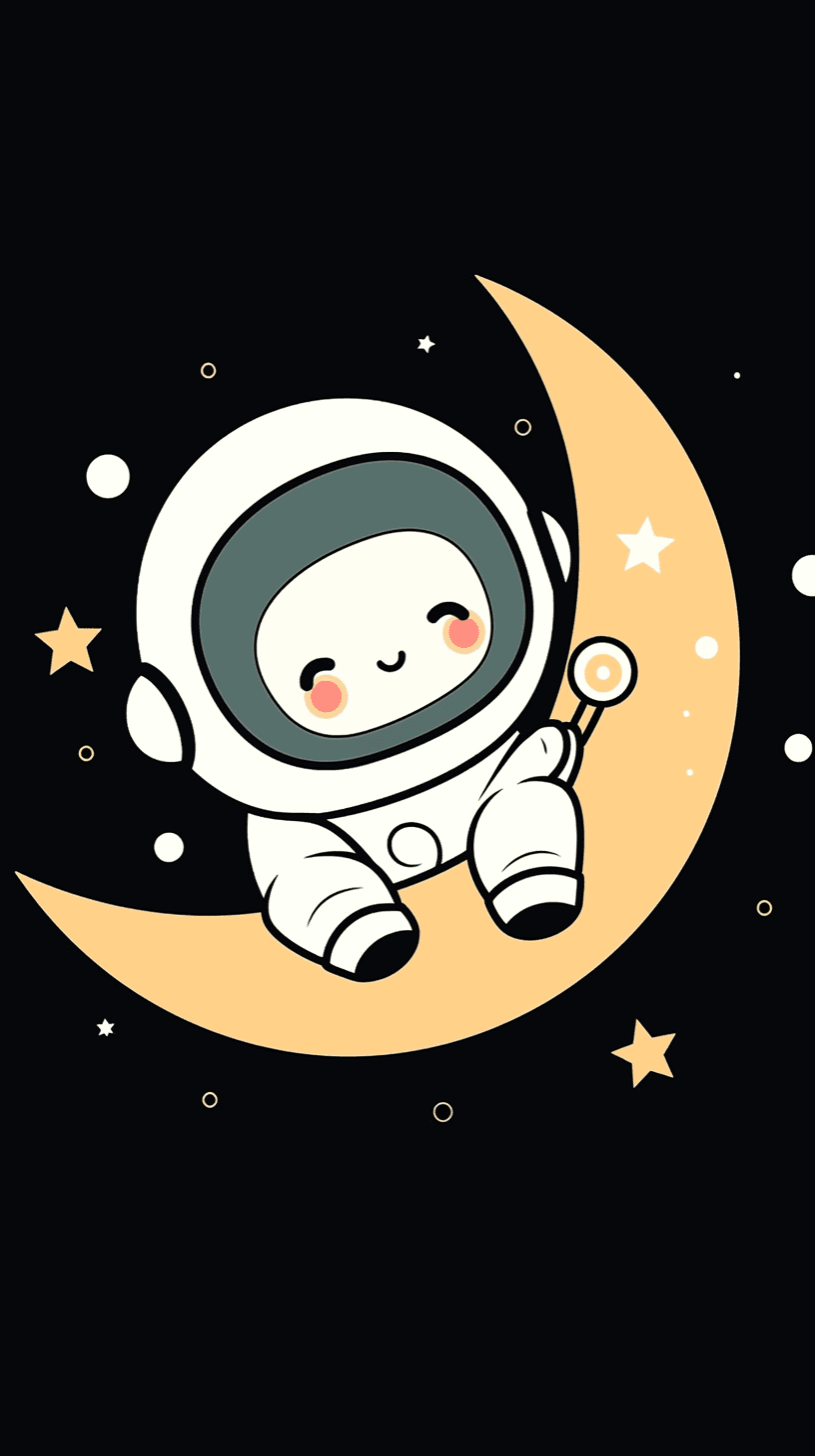 Astronaut Silver original repeating artwork
