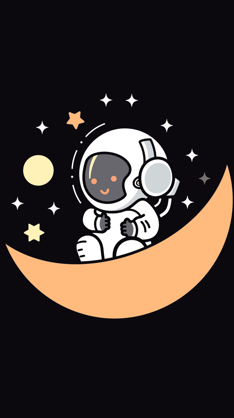 Astronaut Zoom original repeating artwork