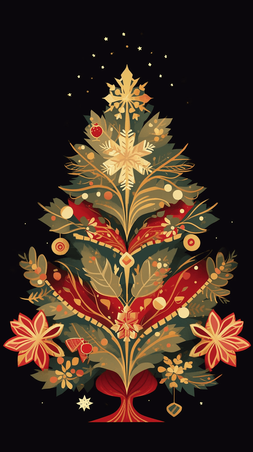 Christmas Tree 672 original repeating artwork