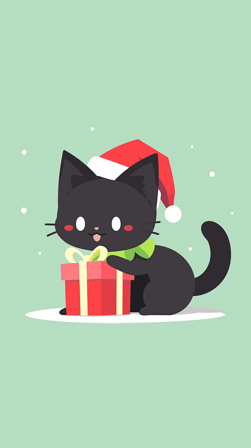 Christmas Cat Tribe original repeating artwork