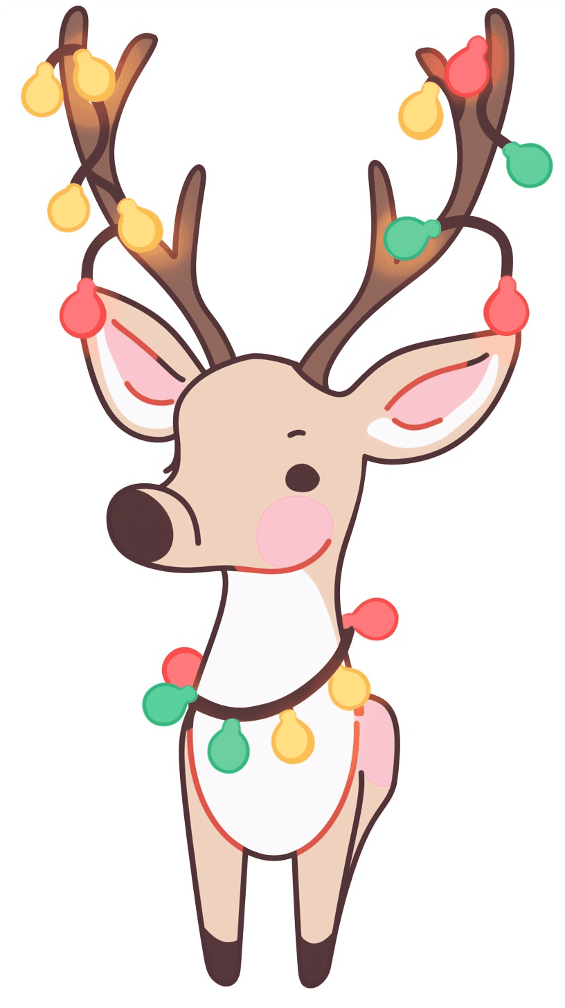 Christmas Reindeer Dusk original repeating artwork