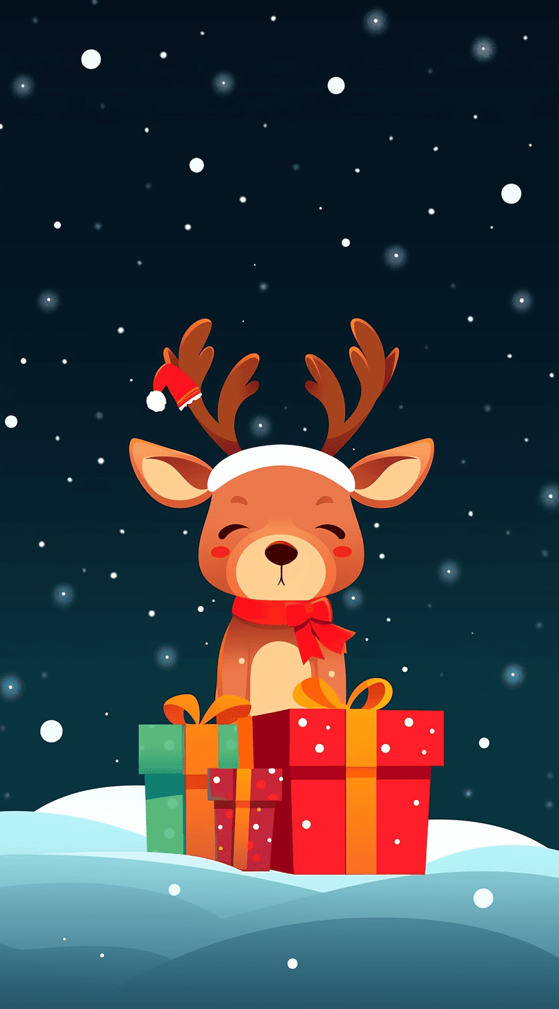 Christmas Reindeer Wander original repeating artwork