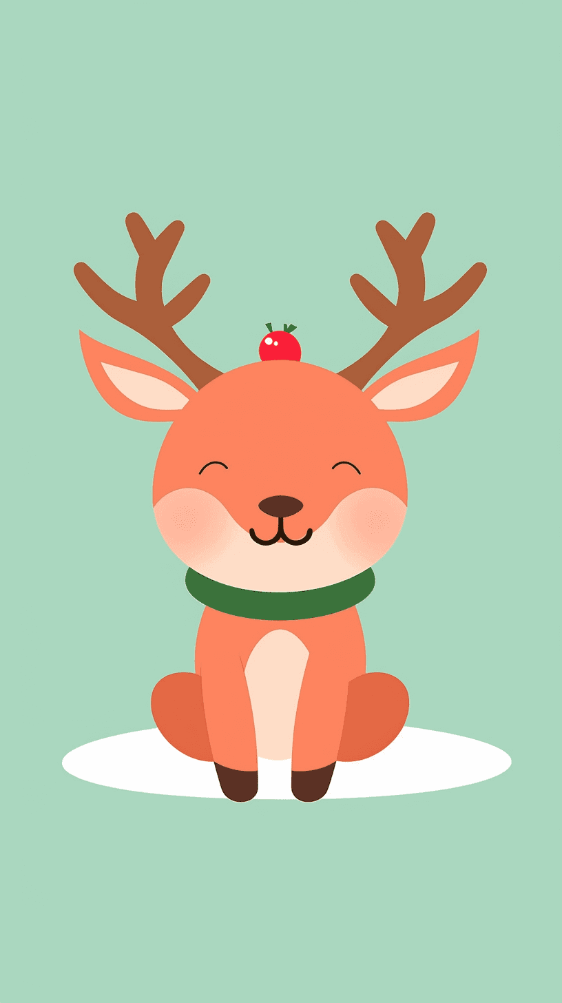 Christmas Reindeer Dawn original repeating artwork