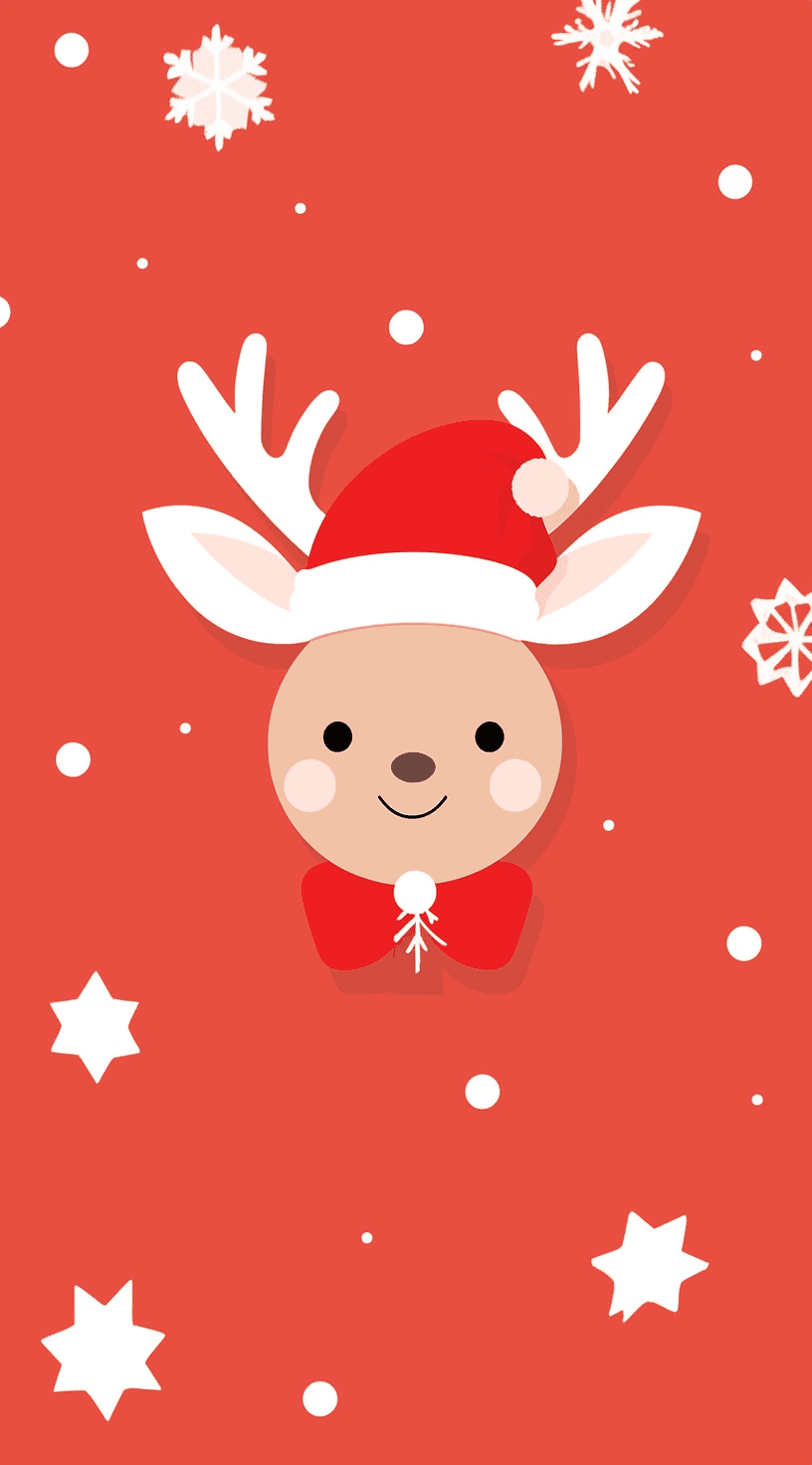 Christmas Reindeer Pastel original repeating artwork