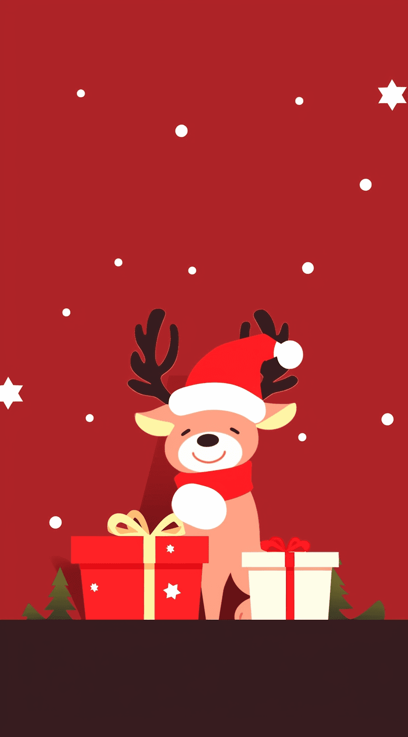 Christmas Reindeer Buzz original repeating artwork