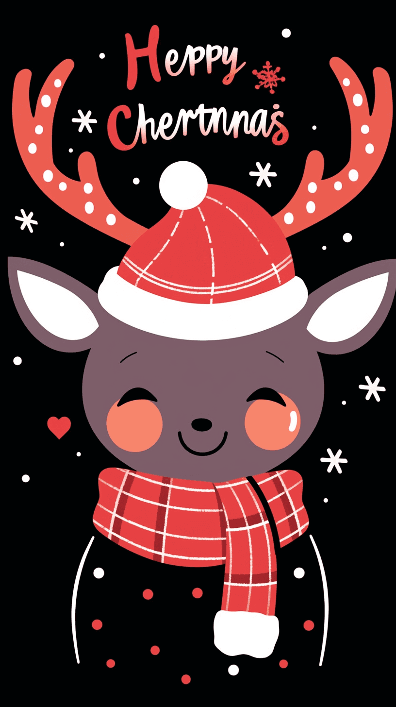 Christmas Reindeer Golden original repeating artwork