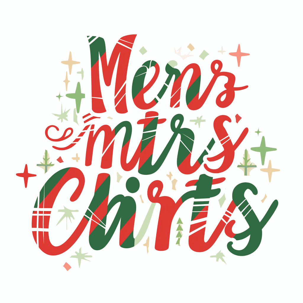 Christmas Letter Duo original repeating artwork