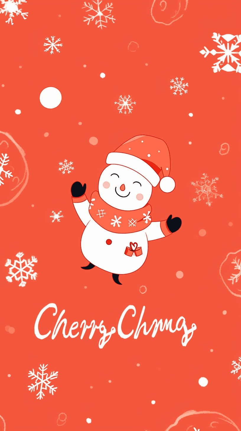 Christmas Snowman Slide original repeating artwork