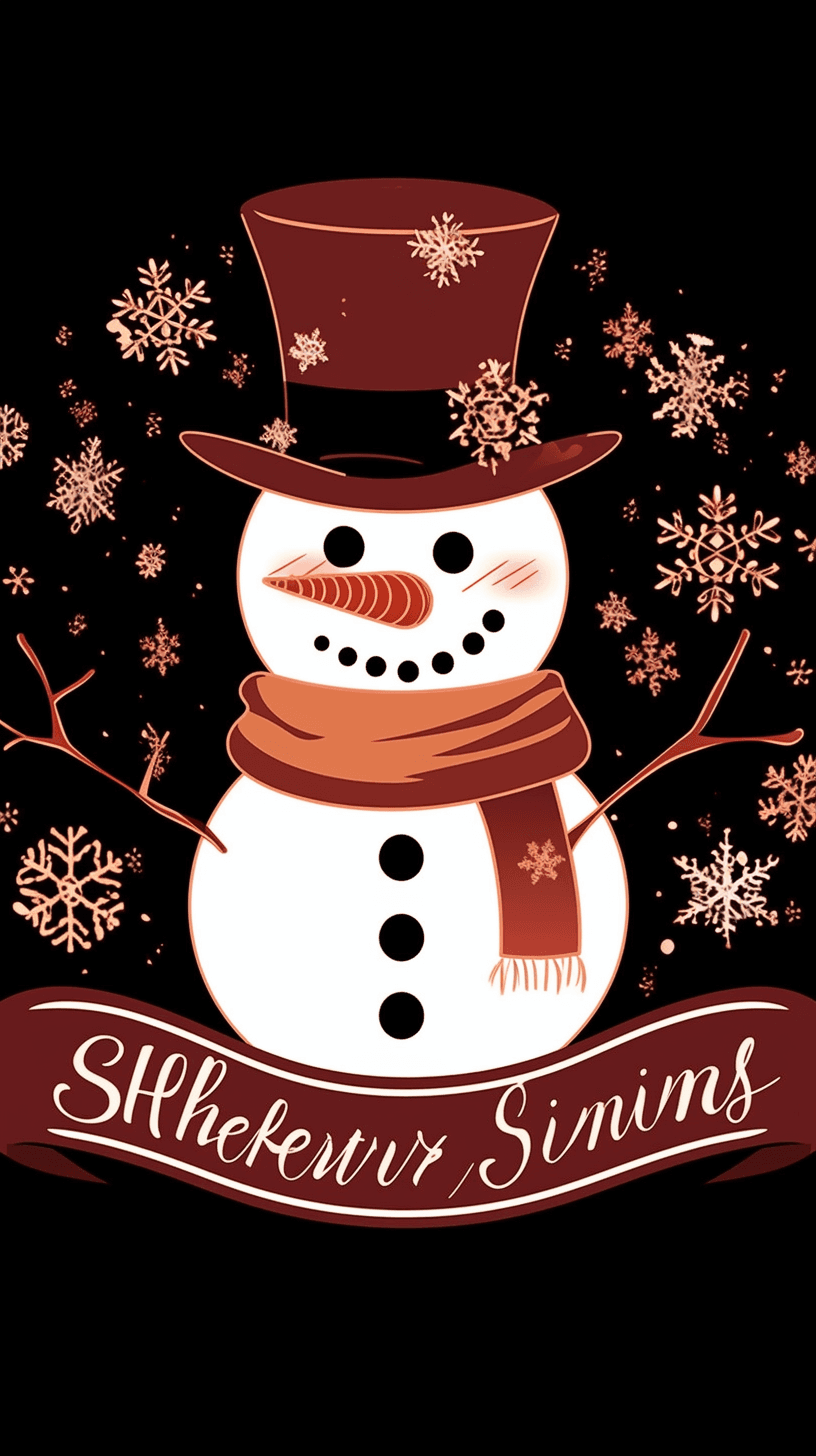 Christmas Snowman Team original repeating artwork