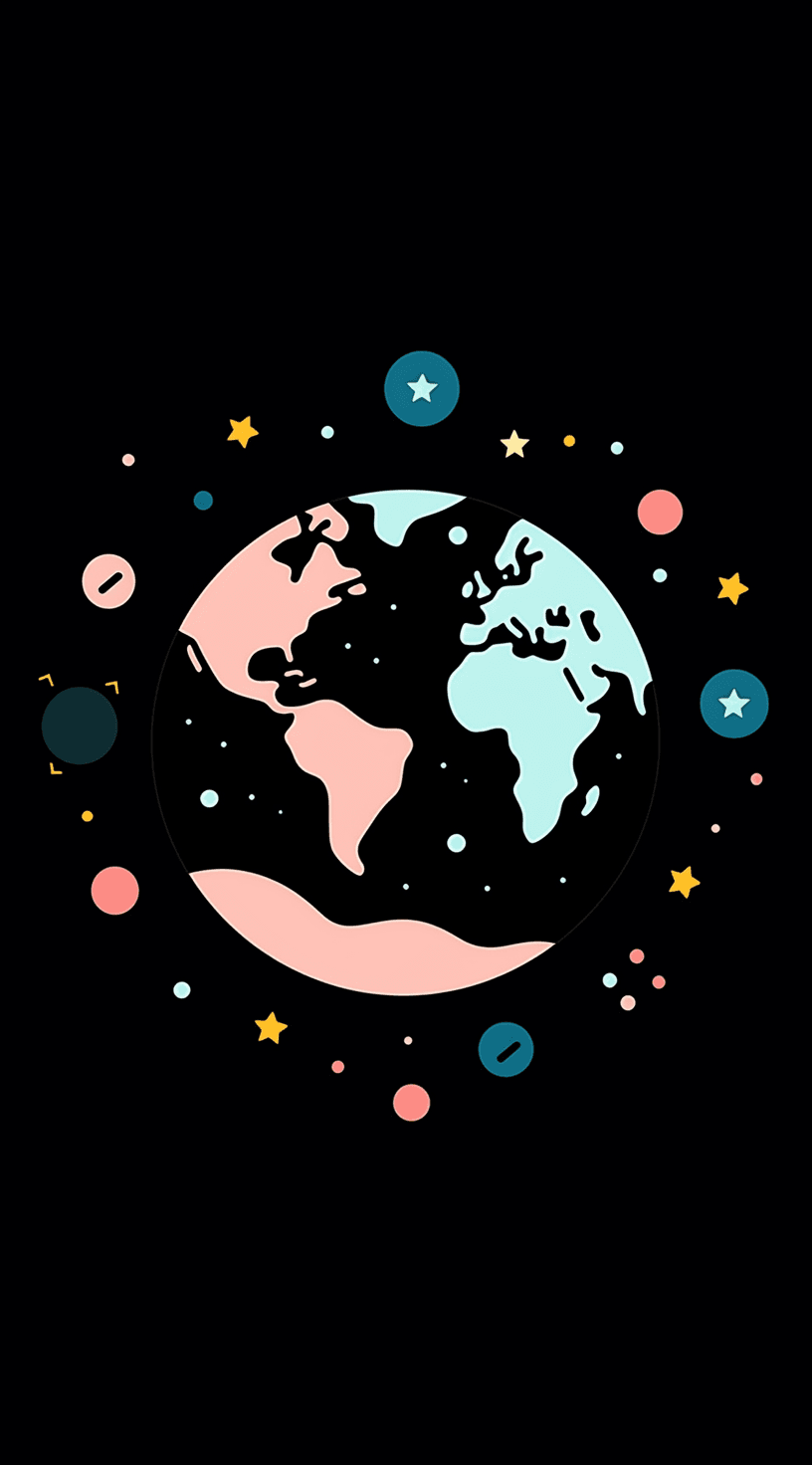 Planet Corner original repeating artwork